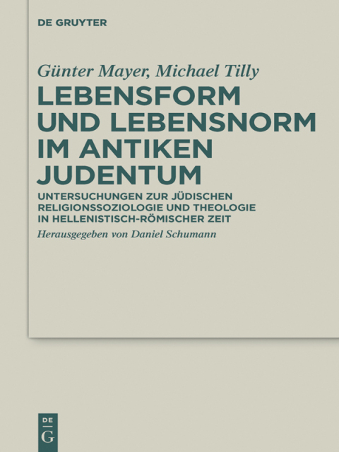Cover image for book Lebensform und Lebensnorm im Antiken Judentum