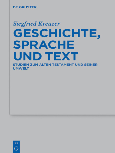 Cover image for book Geschichte, Sprache und Text