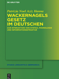 صورة الغلاف: Wackernagels Gesetz im Deutschen 1st edition 9783110419603
