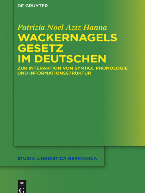 Cover image for book Wackernagels Gesetz im Deutschen