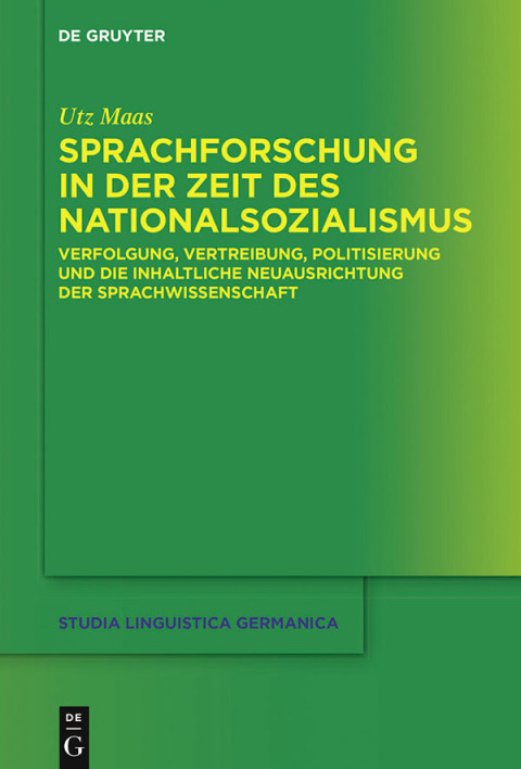 Cover image for book Sprachforschung in der Zeit des Nationalsozialismus