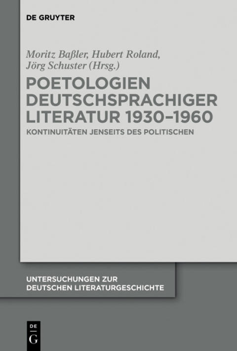 Cover image for book Poetologien deutschsprachiger Literatur 1930-1960