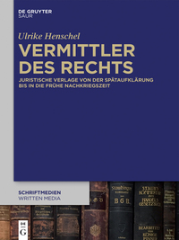 Cover image: Vermittler des Rechts 1st edition 9783110425673