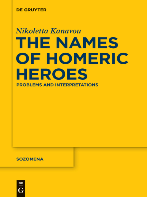 Cover image for book The Names of Homeric Heroes