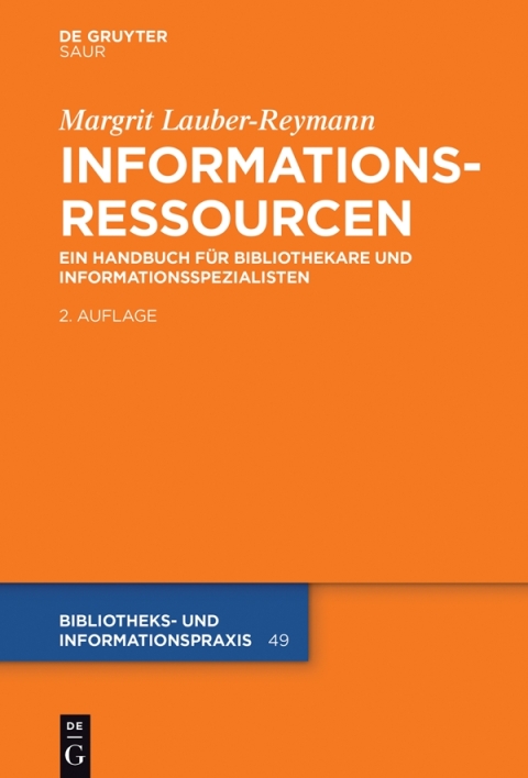Cover image for book Informationsressourcen