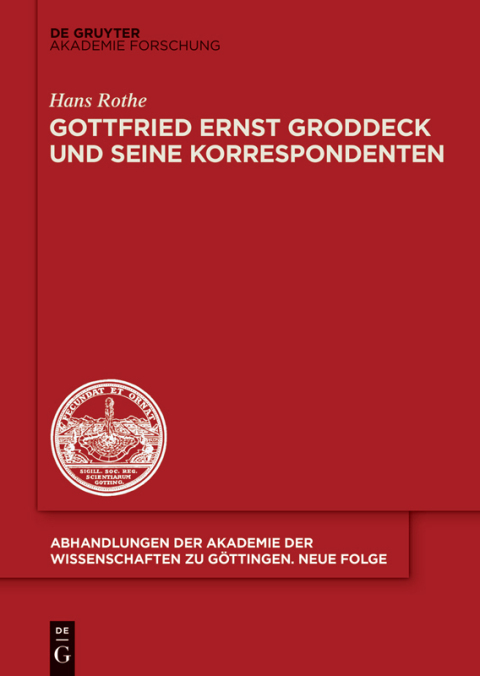 Cover image for book Gottfried Ernst Groddeck und seine Korrespondenten