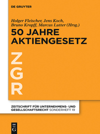 Cover image: 50 Jahre Aktiengesetz 1st edition 9783110426830