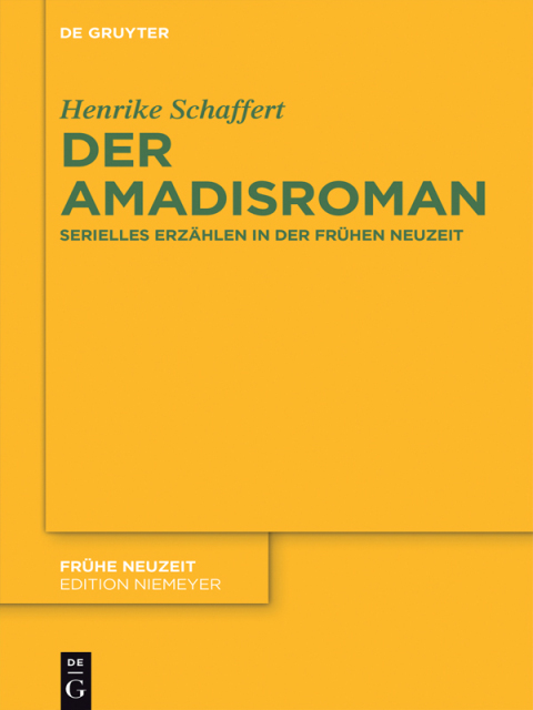 Cover image for book Der Amadisroman