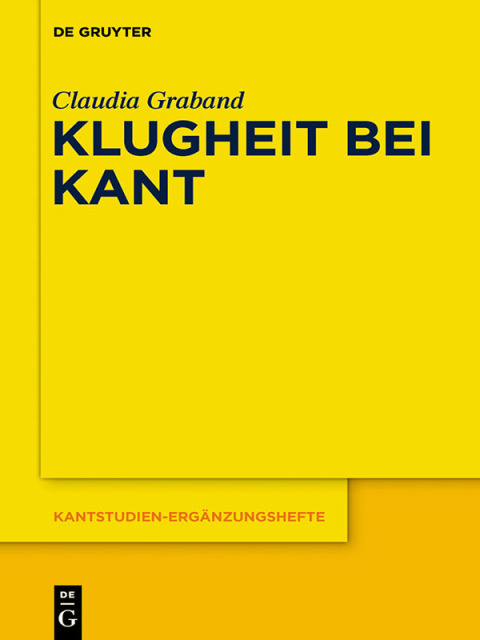 Cover image for book Klugheit bei Kant