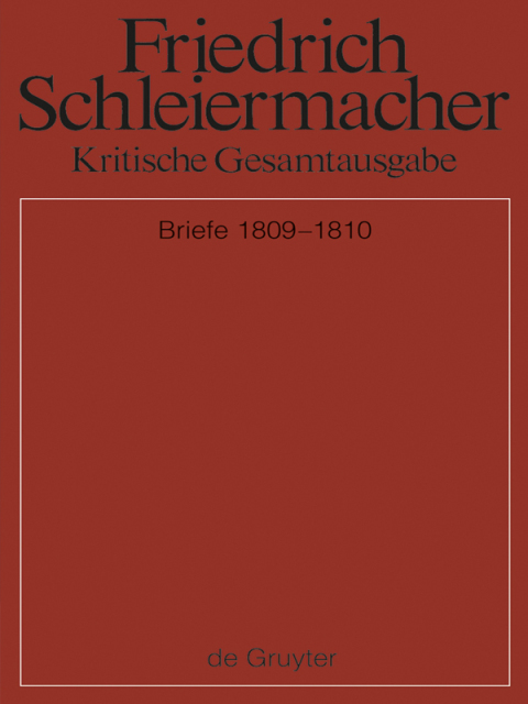Cover image for book Briefwechsel 1809-1810