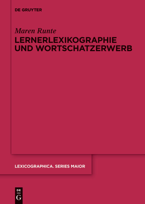 Cover image for book Lernerlexikographie und Wortschatzerwerb