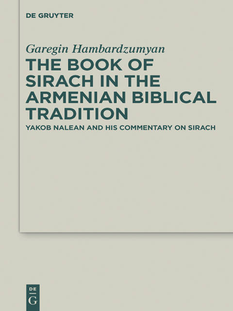 Cover image for book The Book of Sirach in the Armenian Biblical Tradition