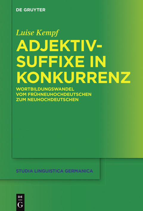 Cover image for book Adjektivsuffixe in Konkurrenz