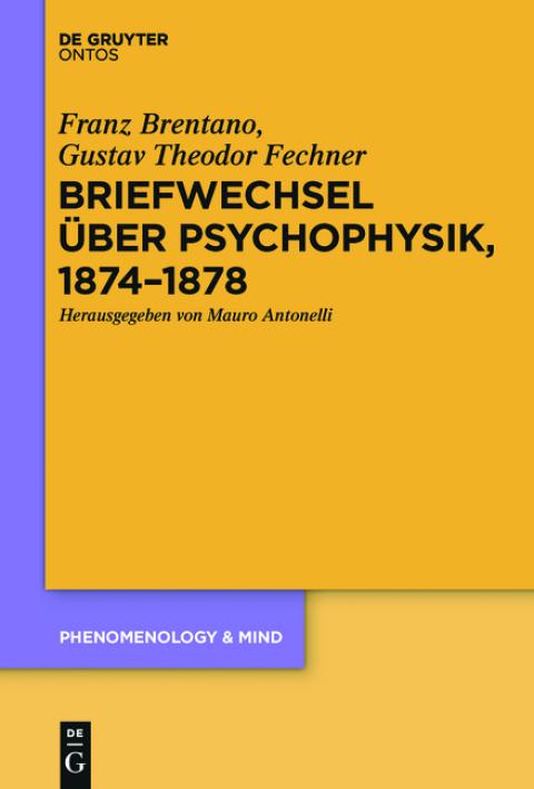 Cover image for book Briefwechsel über Psychophysik, 1874–1878