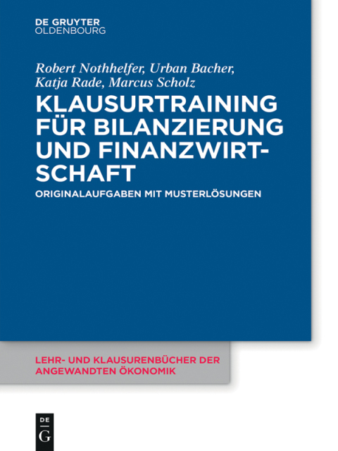Cover image for book Klausurtraining für Bilanzierung und Finanzwirtschaft