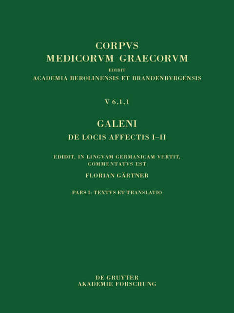 Cover image for book Galeni De locis affectis I–II
