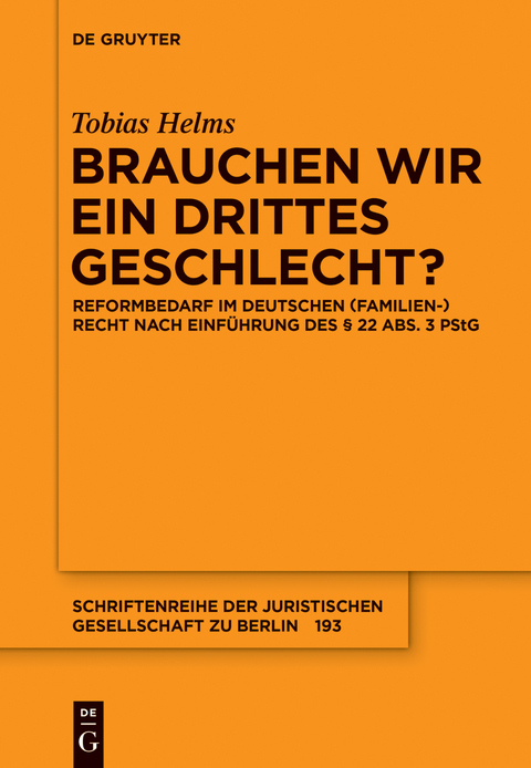 Cover image for book Brauchen wir ein drittes Geschlecht?