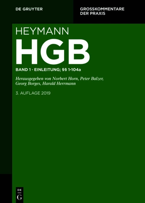 Cover image for book Erstes Buch. Einleitung; §§ 1-104a