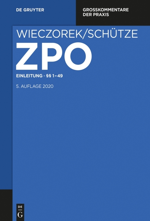 Cover image for book Einleitung; §§ 1-49
