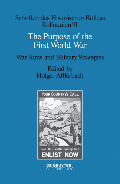 Cover image for book The Purpose of the First World War