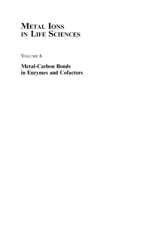 Metal-Carbon Bonds in Enzymes and Cofactors
