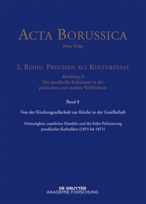 Cover image for book Von der Kirchengesellschaft zur Kirche in der Gesellschaft
