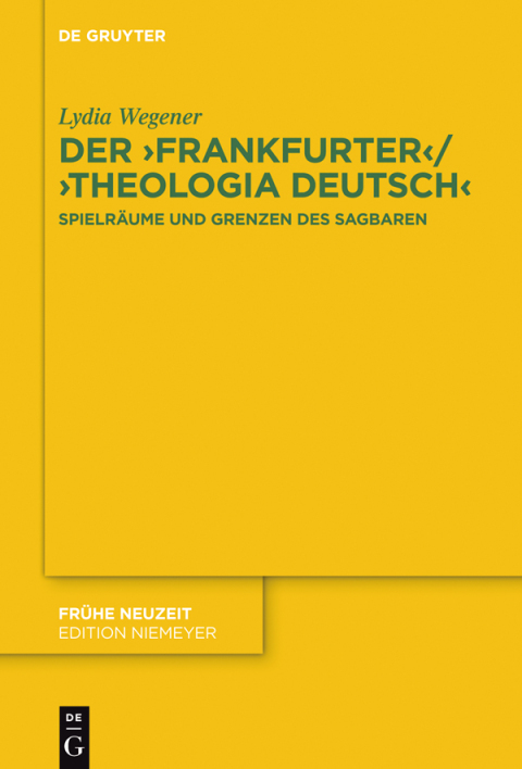 Cover image for book Der ,Frankfurter‘ / ,Theologia deutsch‘