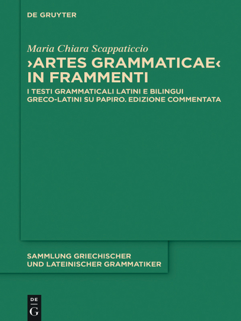 Cover image for book "Artes Grammaticae" in frammenti