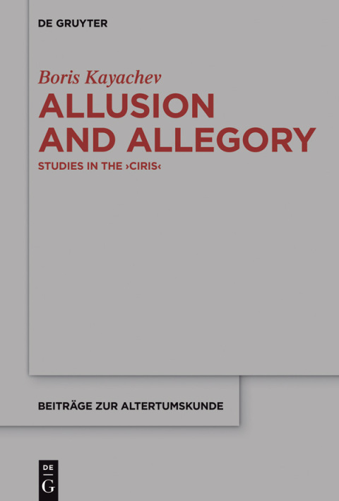 Cover image for book Allusion and Allegory