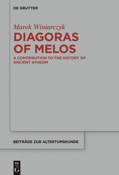 Cover image for book Diagoras of Melos
