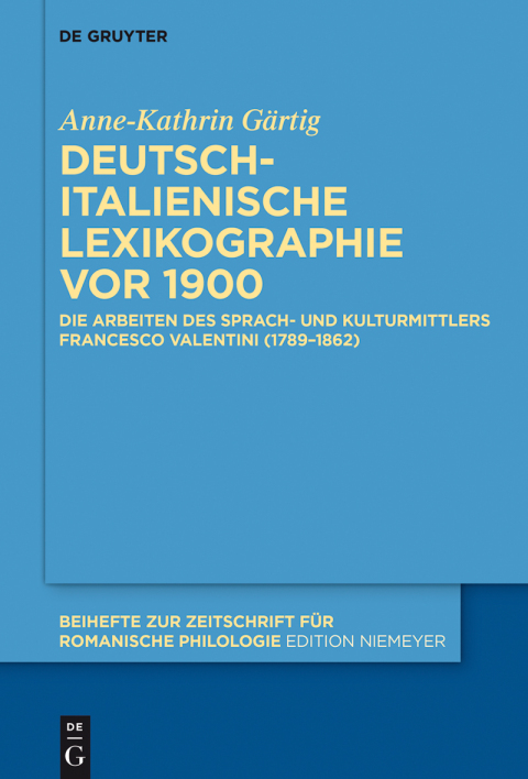 Cover image for book Deutsch-italienische Lexikographie vor 1900