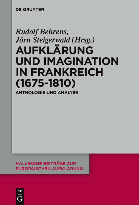 Cover image for book Aufklärung und Imagination in Frankreich (1675-1810)