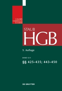 Cover image: §§ 425 - 435, 443 - 450 5th edition 9783110350753