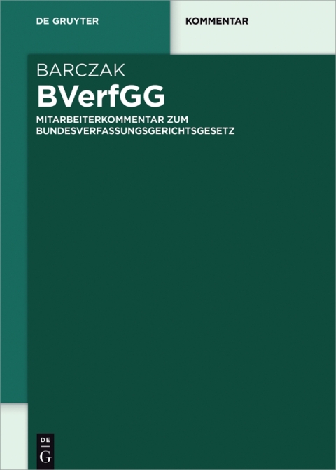 Cover image for book BVerfGG