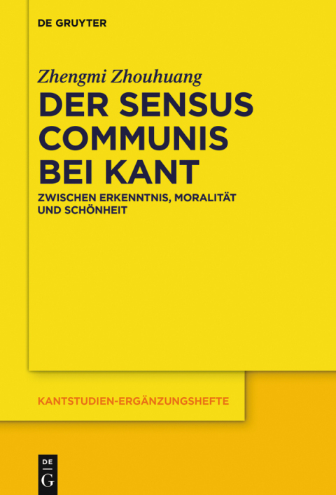 Cover image for book Der sensus communis bei Kant
