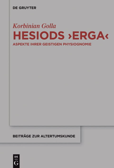 Cover image for book Hesiods >Erga<