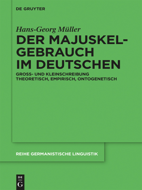 Cover image for book Der Majuskelgebrauch im Deutschen