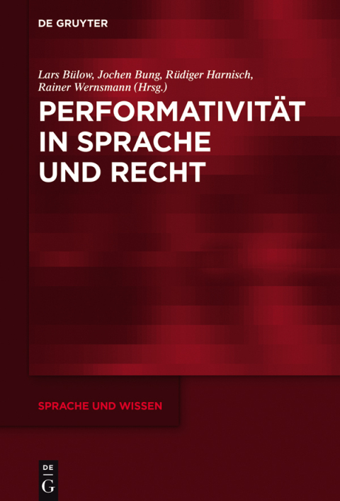 Cover image for book Performativität in Sprache und Recht