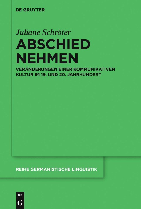 Cover image for book Abschied nehmen