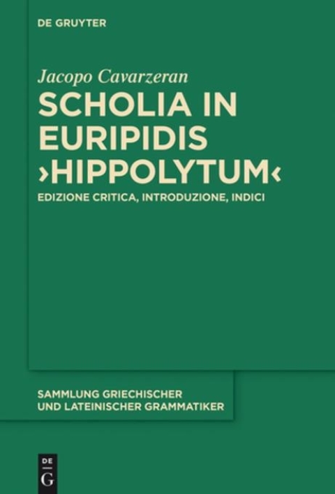 Cover image for book Scholia in Euripidis "Hippolytum"
