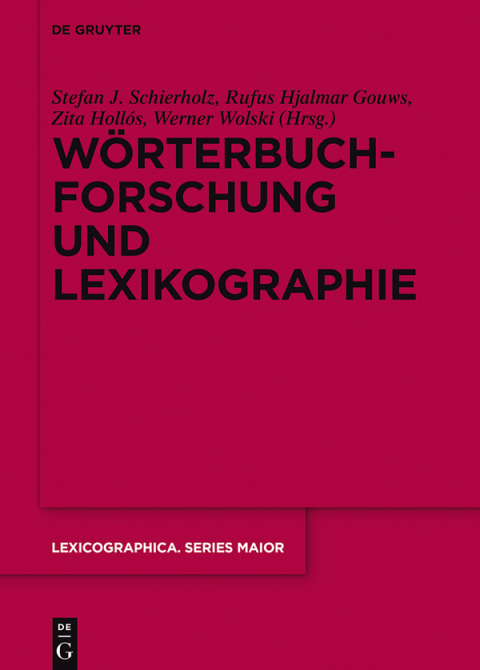 Cover image for book Wörterbuchforschung und Lexikographie