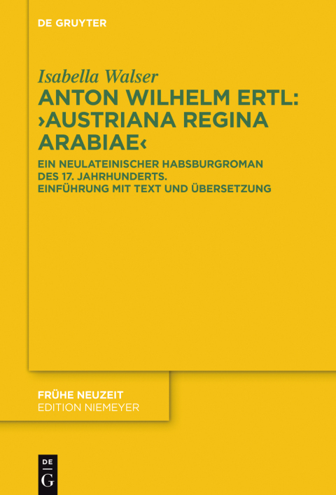Cover image for book Anton Wilhelm Ertl: „Austriana regina Arabiae“