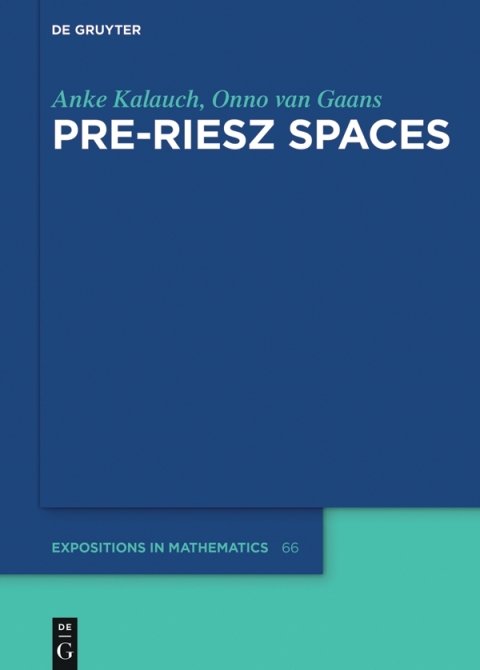 Cover image for book Pre-Riesz Spaces