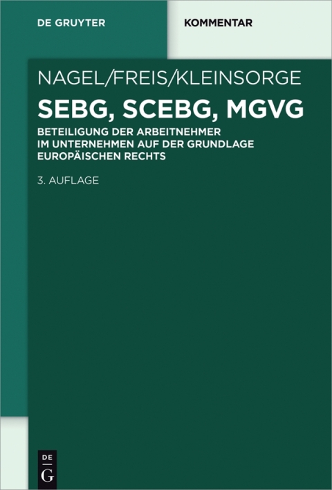 Cover image for book SEBG, SCEBG, MgVG