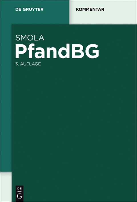 Cover image for book PfandBG