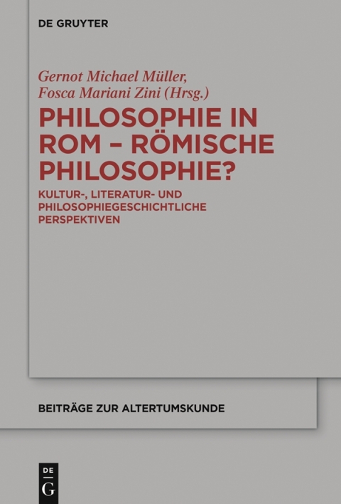 Cover image for book Philosophie in Rom - Römische Philosophie?