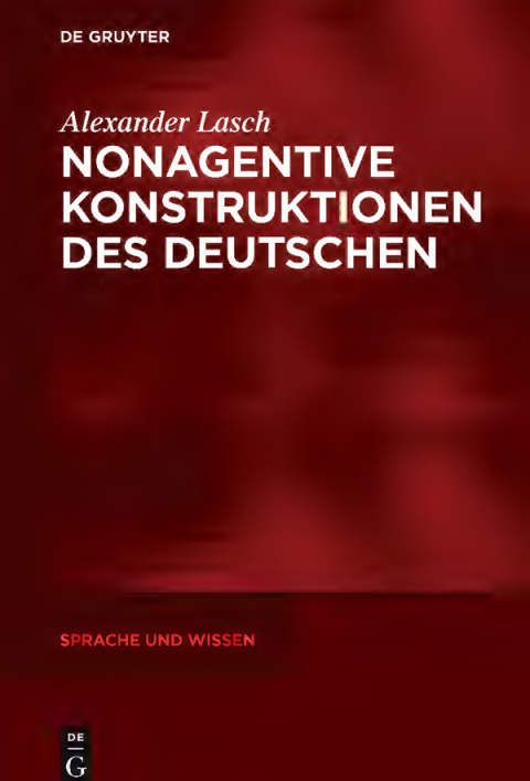 Cover image for book Nonagentive Konstruktionen des Deutschen