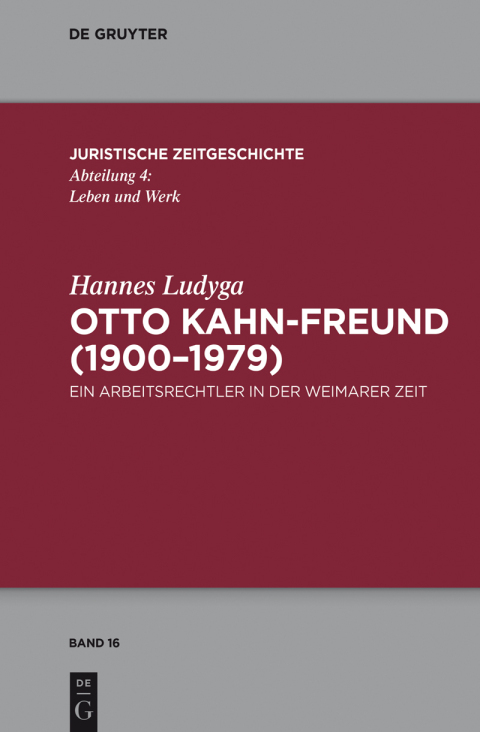 Cover image for book Otto Kahn-Freund (1900–1979)