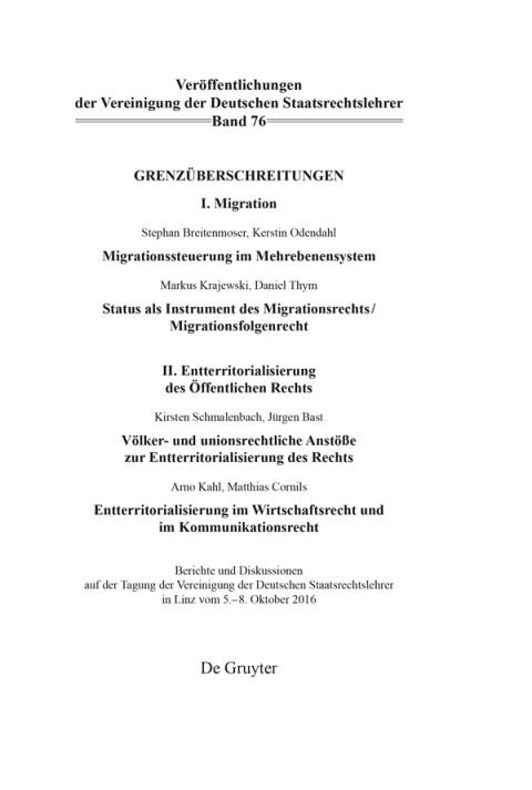 Cover image for book Grenzüberschreitungen