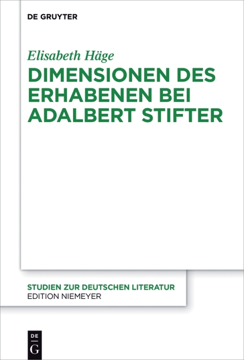 Cover image for book Dimensionen des Erhabenen bei Adalbert Stifter